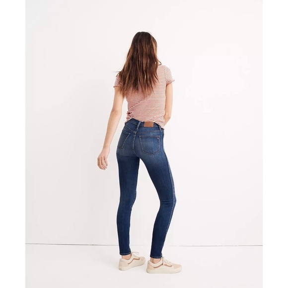 Madewell High Riser Skinny Dark Wash Crop Jeans 28 - Picture 2 of 7